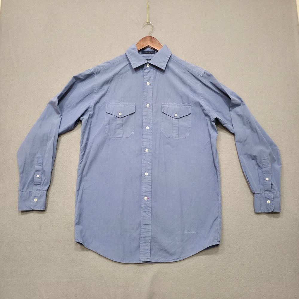 Daniel Cremieux Classics Men's Tailor Fit Blue Long Sleeve Button Up Shirt Sz M